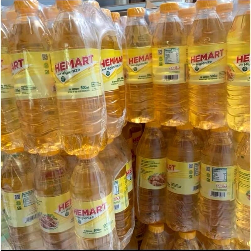 

1 Krat(12pcs) Minyak Goreng Hemart 500ml GROSIR