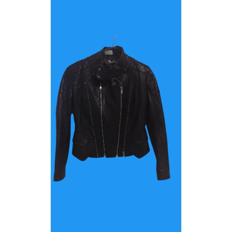 jaket leather wanita