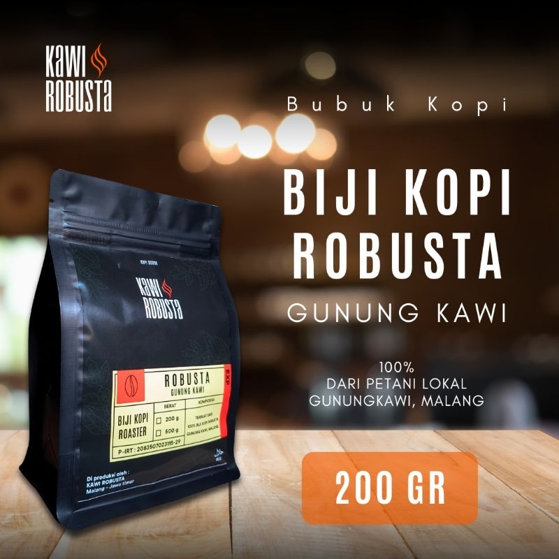 

Kawi Robusta Biji kopi Roaster Asli Gunung Kawi 200 gr Medium Roast Kopi Robusta