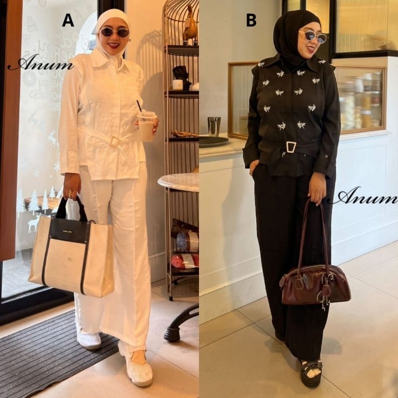 Rheina bordir set celana by anum