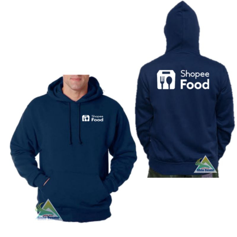 cuci gudang jaket hoodie shhopee sweater jumper orange jaket driver food pria wanita