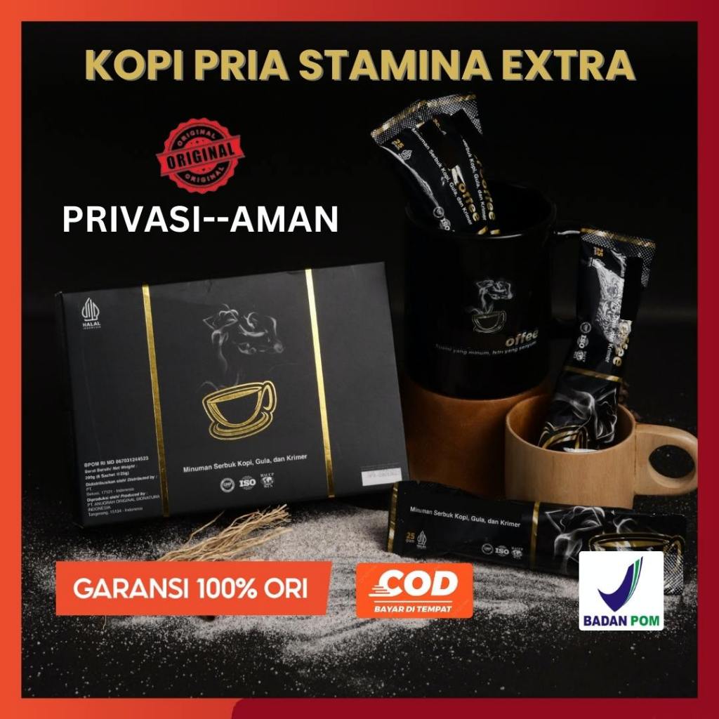 

KopiMooceer Coffee Original Kopi Stamina Pria Kuat Tahan Lama Aman Tanpa Efek Samping 1 Box 8 Sachet