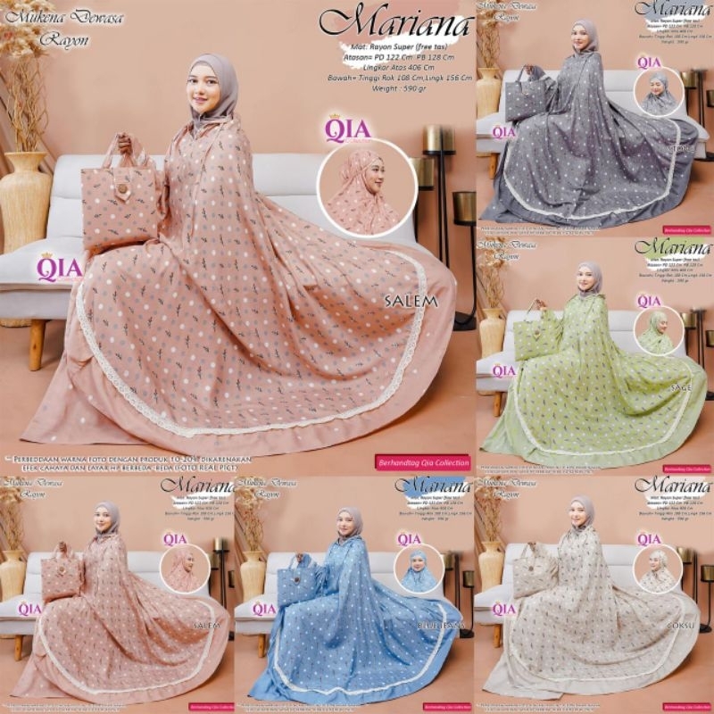 Mukena dewasa rayon ori QIA Collection