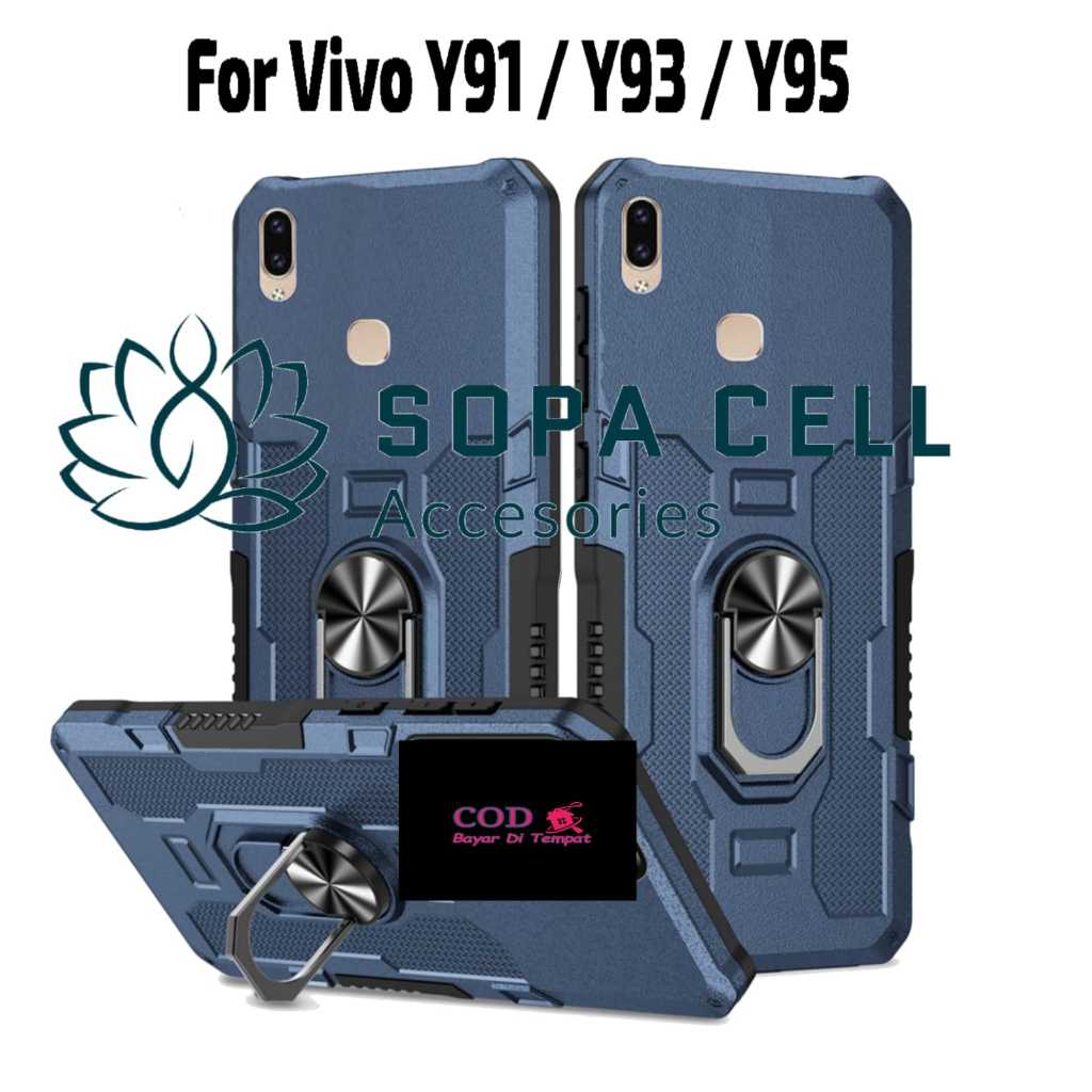 CASING HP UNTUK VIVO Y91 / Y93 / Y95 CASE ROBOT HIT EYE RING CASING STANDING NEW COVER