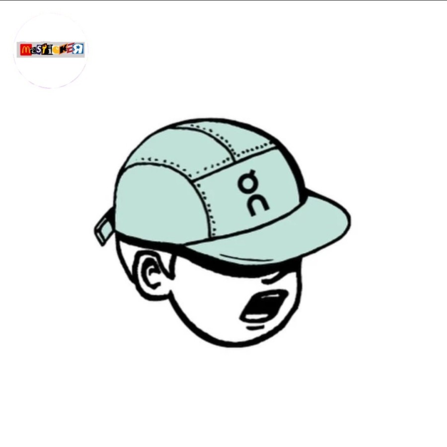 

sticker paperboy paris x ON x distance athletics logo stiker