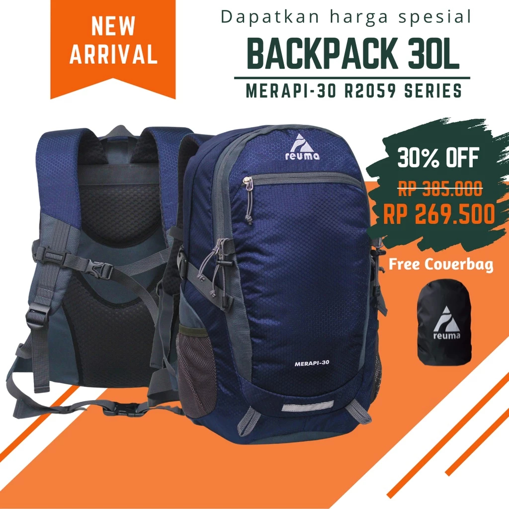 Reuma Tas Ransel 30 liter Merapi-30 / Daypack / Backpack / Tas gunung