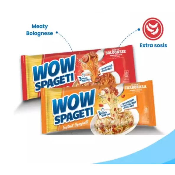 

WOW SPAGETI CARBONARA DAN BOLOGNES PAKET 5 PCS