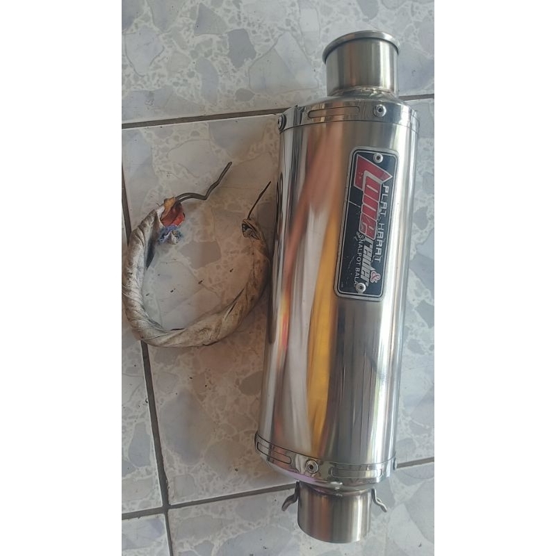 Silencer LR KW type Trioval inlet 50mm / 5cm cocok untuk satria fu