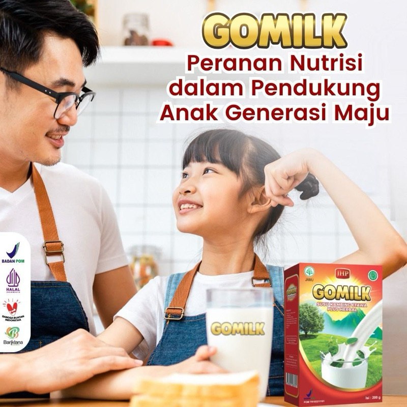 

Gomilk Susu Kambing Etawa Bariklana Insan Herba, Untuk Asam Lambung, Kolestrol, Gula Darah, Penambah Nafsu Makan, Pengganti ASI, Aman Di Konsumsi Mulai Umur 1 tahun hingga lansia