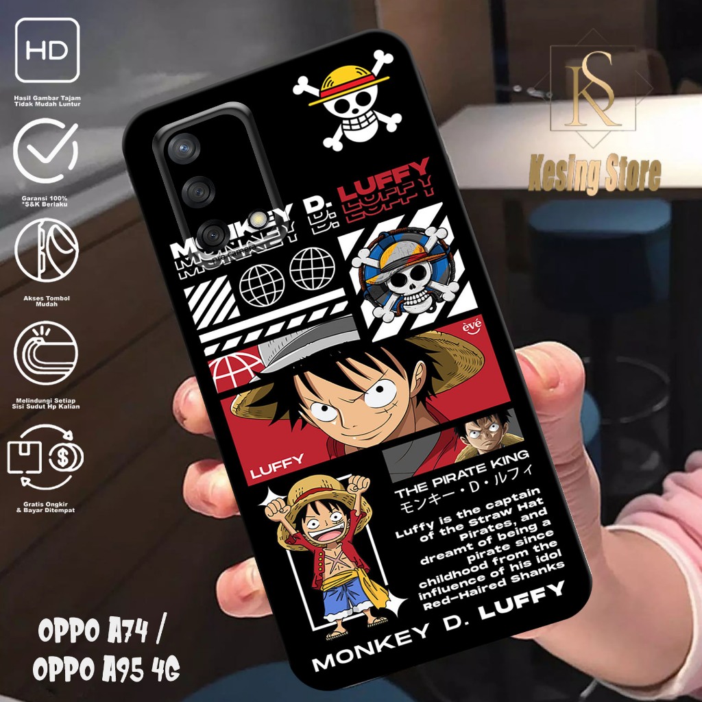 Case Oppo A74 / Oppo A95 4G - Casing Oppo A74 / Oppo A95 4G ONE PIECE - Casing Hp  - Silokon Hp - Ca
