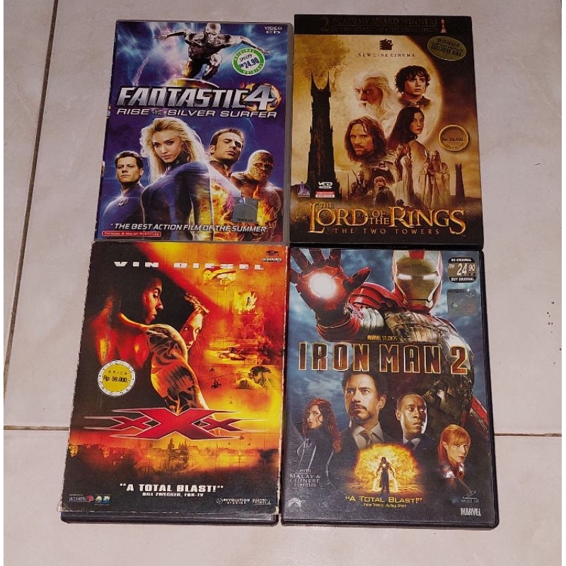vcd original FANTASTIC 4 Rise Of The Silver Surfer / THE LORD OF THE RINGS The Two Towers / XXX / IR