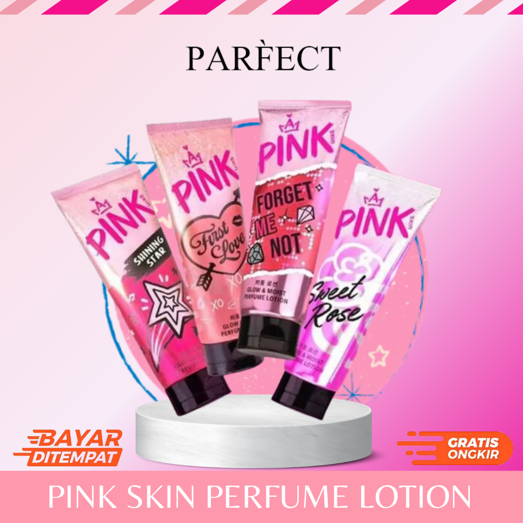 PINK SKIN Perfume Body Lotion 180ml - Perfume Lotion Hand Body Lotion