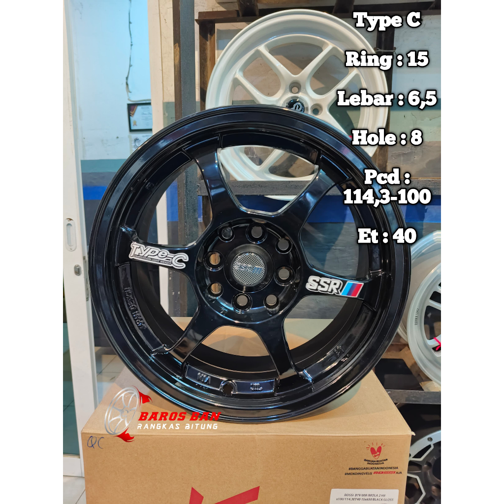 Volk rays TE37 ring 15 lebar 65 velg mobil lubang 4 brio jazz yaris sigra wuling dll