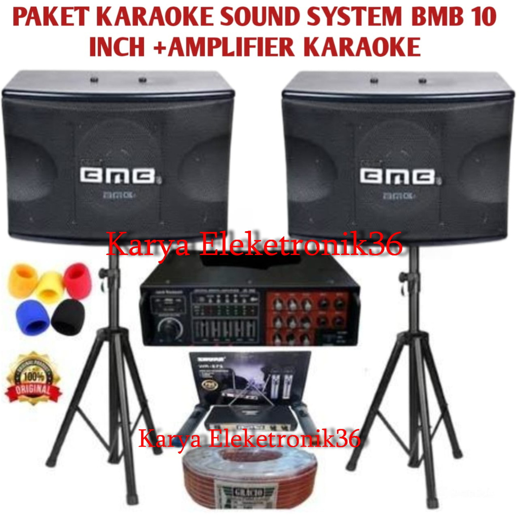 paket karaoke BMB original sound system bluetooth speaker 10 inch original