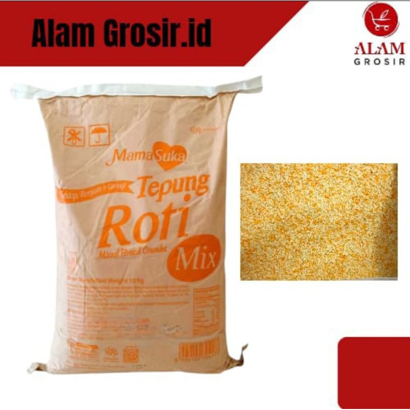 

MAMASUKA Breadcrumb Tepung Roti / Panir Kasar terbaik REPACK 250gr, 500gr, 1kg