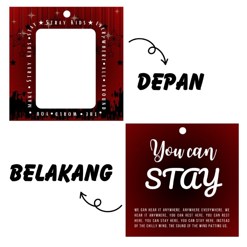 

Stray Kids ID Foto akrilik holder YOU CAN STAY