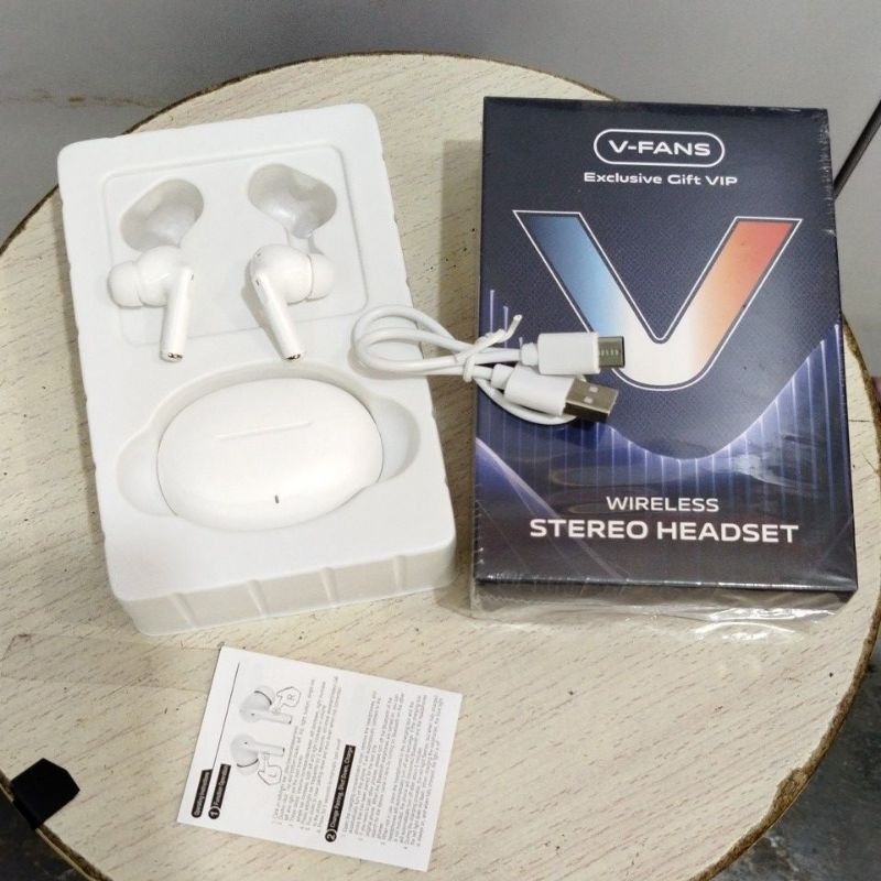 V-fans wireless stereo headset tws bluetooth earphone original