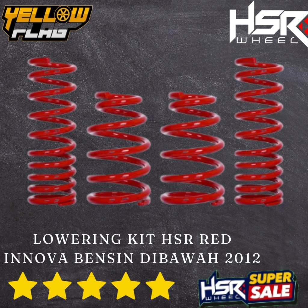 LOWERING KIT PER CEPER MOBIL INNOVA BENSIN-LOWERING KIT HSR RED INNOVA BENSIN dibawah 2012