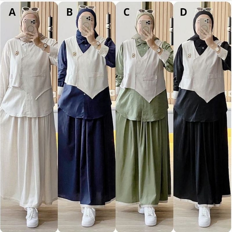 ZYANKA TUNIK 2 SET ROK PREMIUM GAGIL FASHION BY OVA