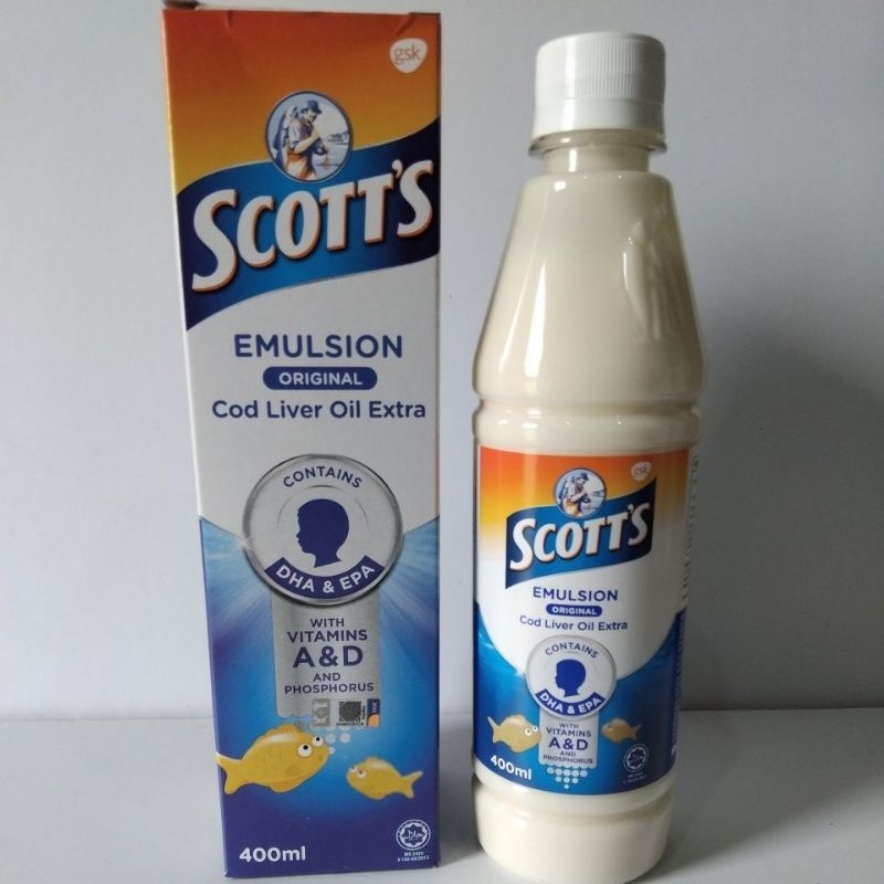 Scott Emulsion Malaysia Original 400 ml Vitamin Anak