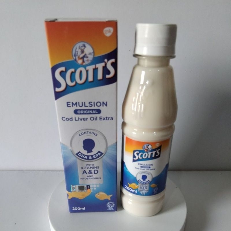 Scott Emulsion Malaysia Original 200 ml Vitamin Anak