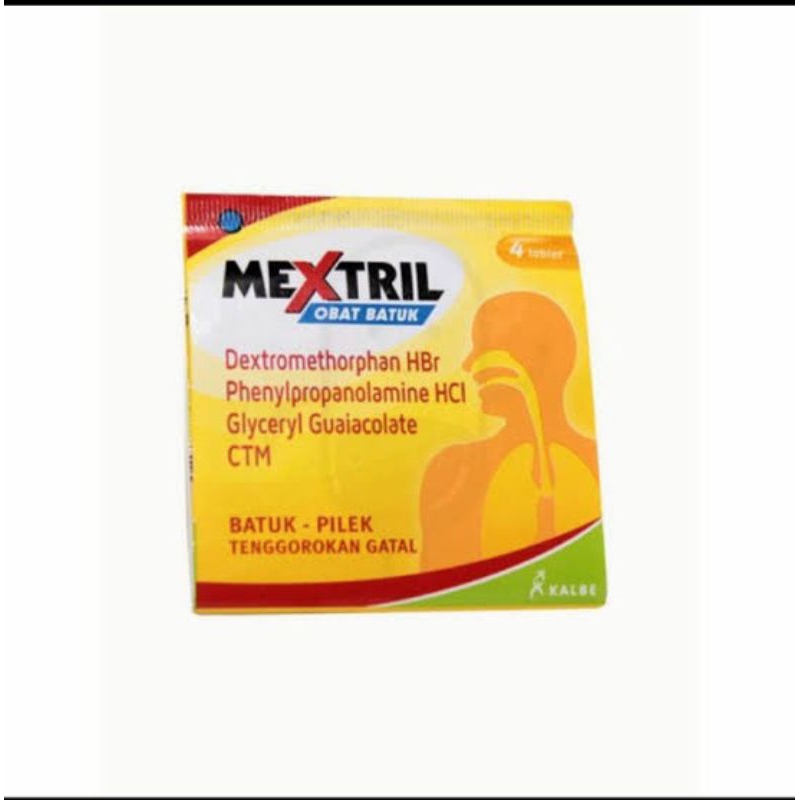 Mextril 4 tablet obat batuk tenggorokan gatal