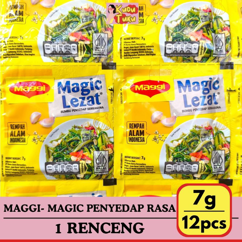 

12 PCS - MAGGI MAGIC LEZAT PENYEDAP RASA 7g RENCENG