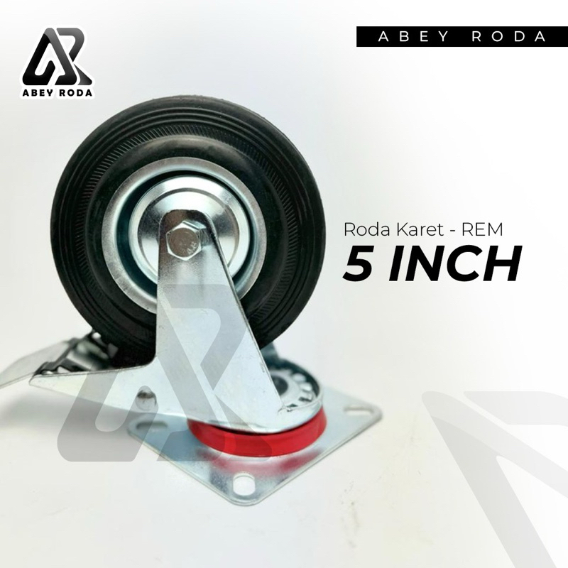 Roda Karet Troli 5 inch (REM)