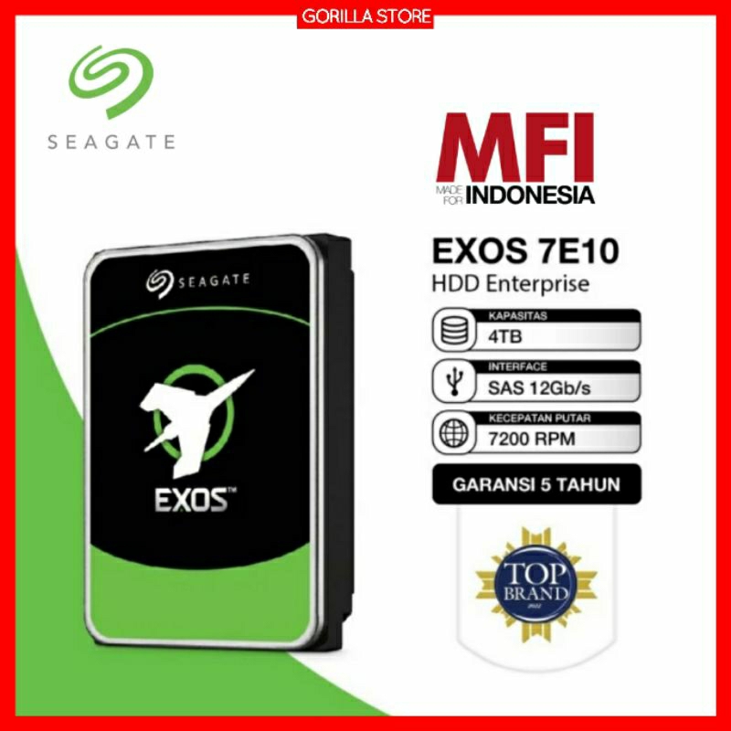 SEAGATE EXOS 7E10 HDD/ Hardisk Enterprise 4TB SAS 7200RPM