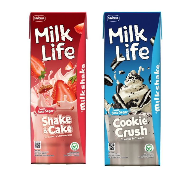 

Milk Life Susu UHT Rasa Strawberry Cheesecake Cookies & Cream 200 ml