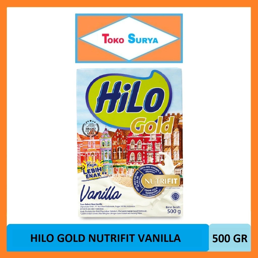 

Hilo Gold Nutrifit Vanilla Susu Bubuk Rasa Vanila 500 Gr