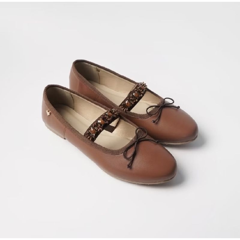 PVRA Sepatu Wanita FELISHA BROWN/SEPATU VINTAGE WANITA/SEPATU BEADS WANITA