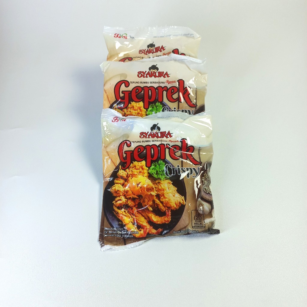 

Tepung Bumbu Serbaguna syakura/ Tepung Geprek Crispy Syakura / 100 gr