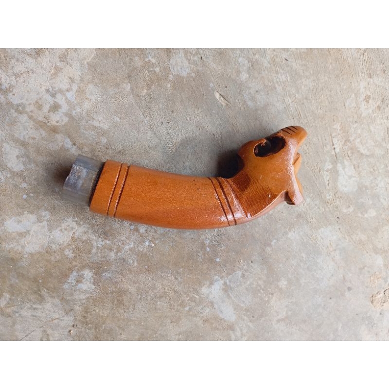 gagang golok kayu rasamala singa kuning