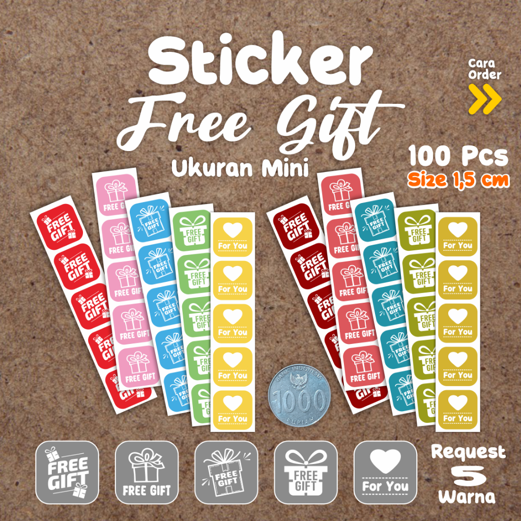

Custom Sticker Free Gift Kecil Mini Online Shop / Olshop