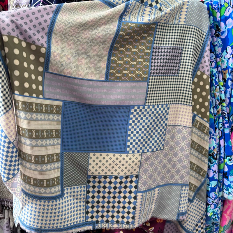 kain Wolfis premium - kain bahan Wolfis motif abstrak - kain bahan wolpeach motif - kain bahan motif