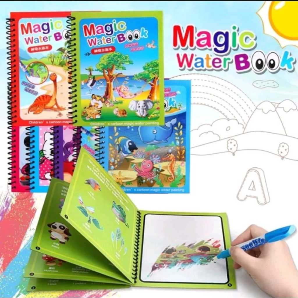 

Magic Water Book Buku Gambar Mewarnai Anak Dengan Pulpen Tinta Air