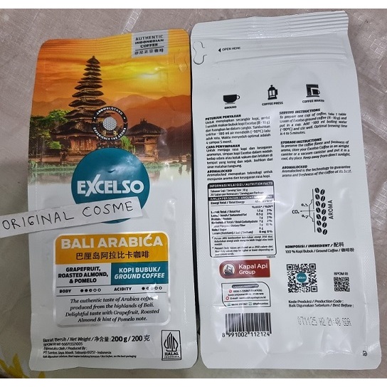 

Excelso Bali Arabica 200gr Kopi BUBUK / Ground Coffee Expired 7 November 2025