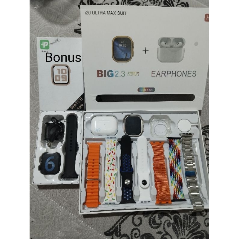 Bisa Cod Jam Tangan Pria./.Wanita Original 1 Paket berisi 12 Barang Jam Tangan Pintar {7.Tali./.1.He