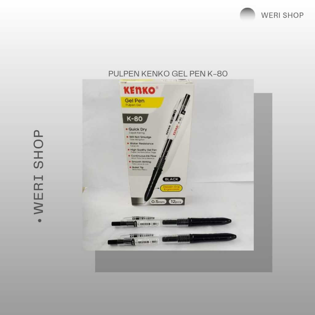 

PULPEN GEL PEN MERK KENKO K-80 / PULPEN BAGUS BERKUALITAS (1 PAK ISI 12 PCS)