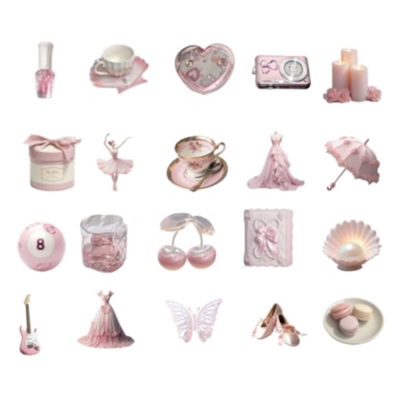 

[isi 20] PINK pt.2 sticker aesthetic / sticker pink / sticker y2k / sticker journaling / sticker deco / sticker cute