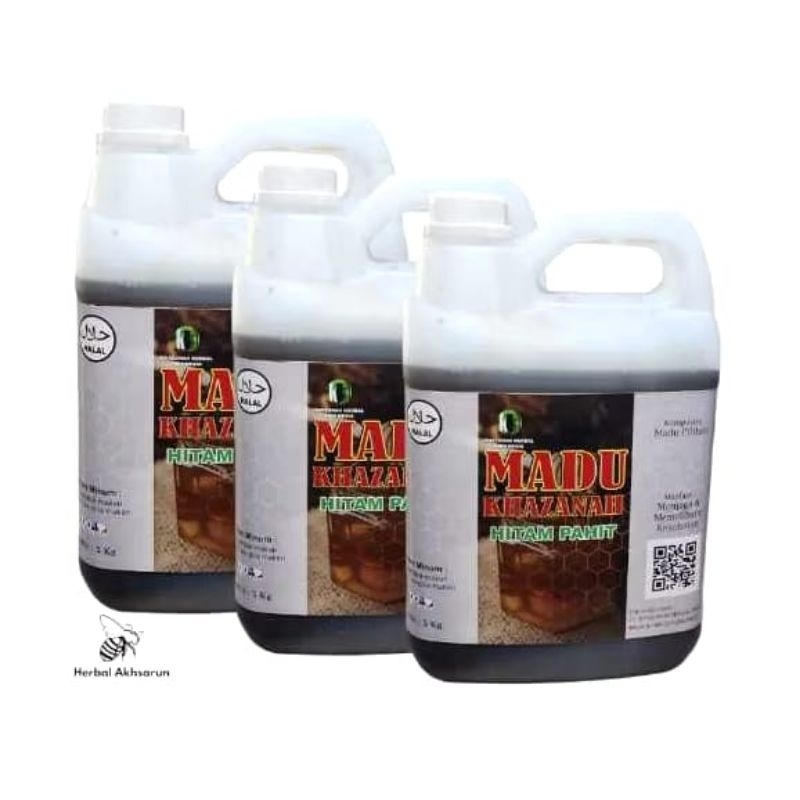 

Madu Hitam Pahit Gamat Propolis Khafi 5kg