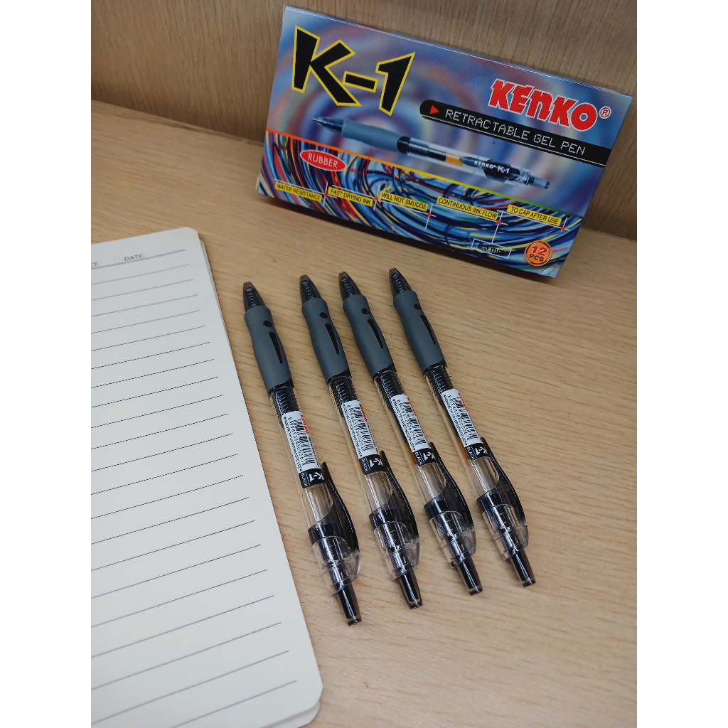 

1 Pcs Pen Kenko K-1 Hitam Pen Gel Hitam - Stationery