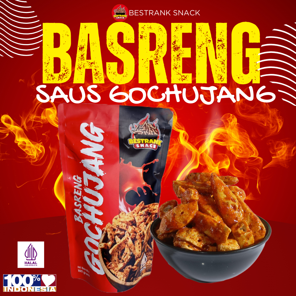 

Basreng viral Pedas saus Gochujang 200 gram bestrank snack