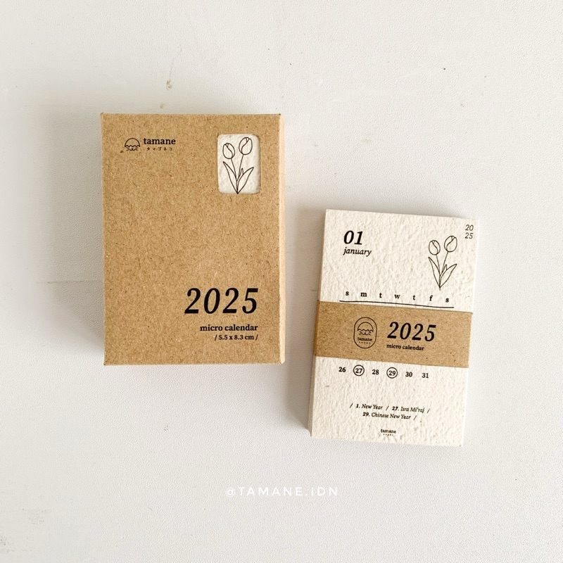 

Tamane handmade Micro Calendar 2025 journal mini polaroid