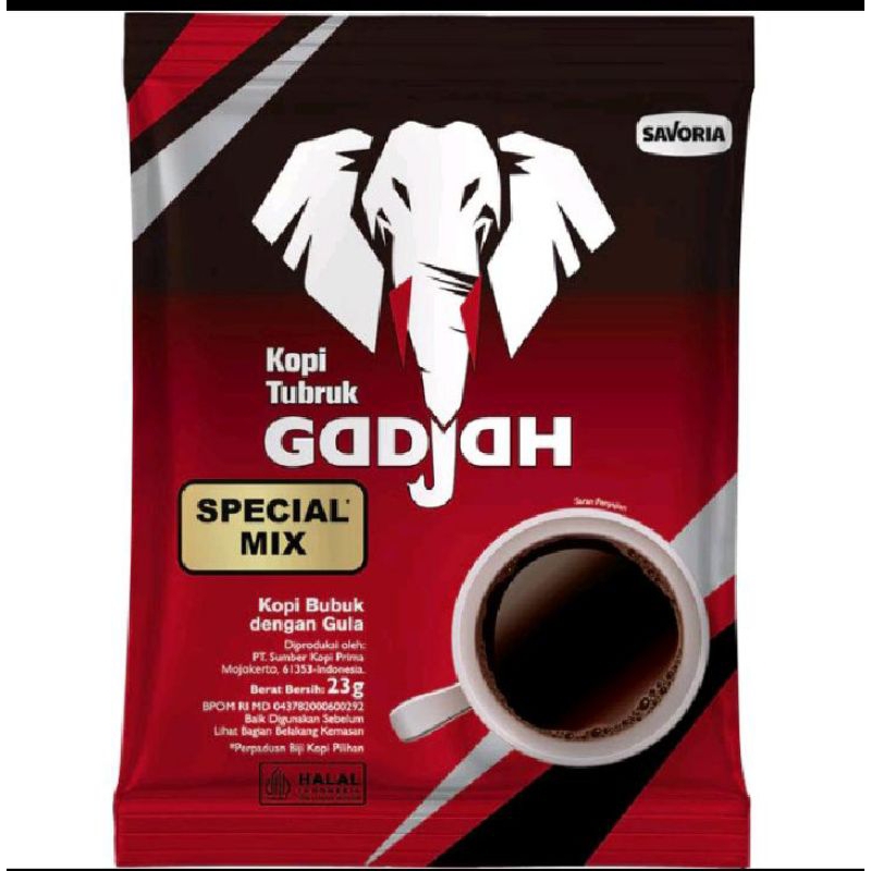 

Kopi gadjah spesial mix 1renceng /pcs 23g