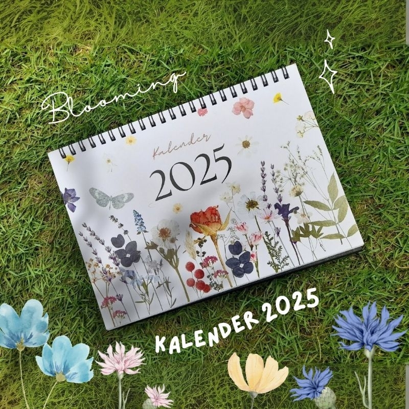 

KALENDER 2025 MEJA/DUDUK PLANNER AESTHETIC BLOOMING FLOWER