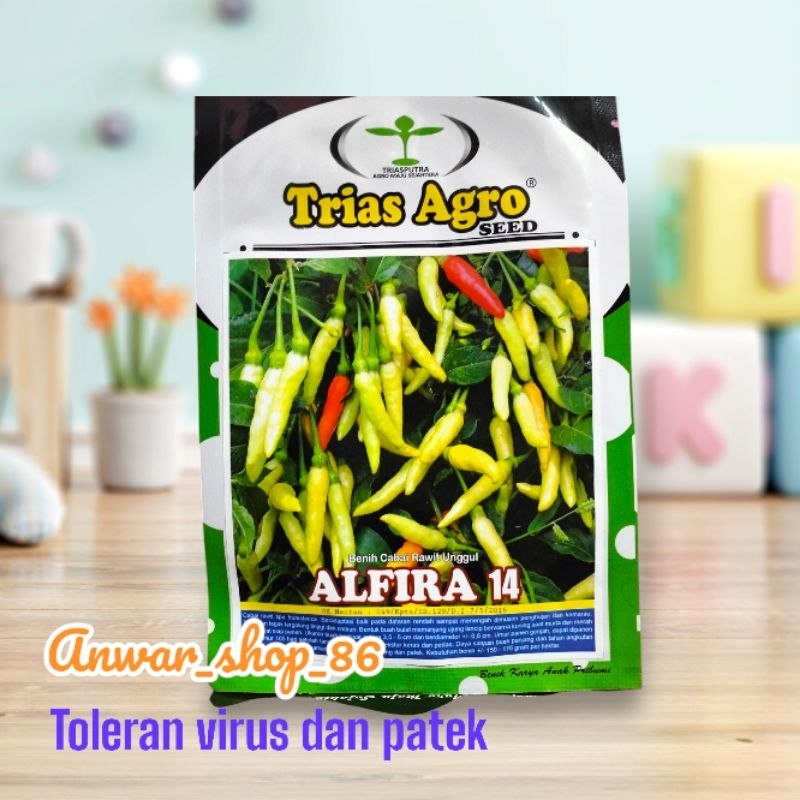Benih Cabe Rawit Unggul " ALFIRA 14 " 10 gr bisa COD merk TRIAS AGRO SEED