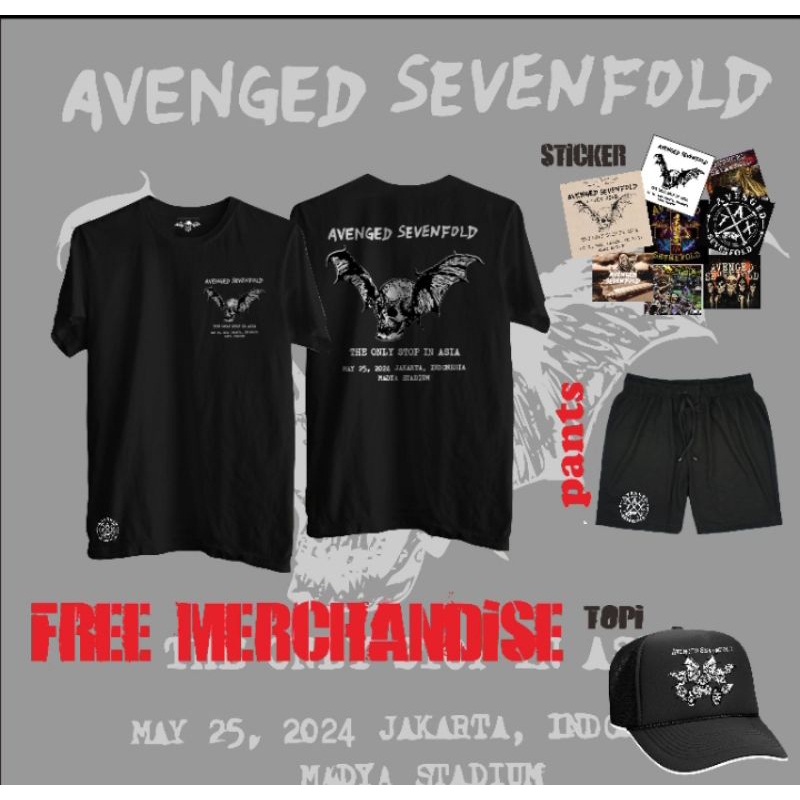 T Shirt Avenged Sevenfold Tour Gratis Merchandise