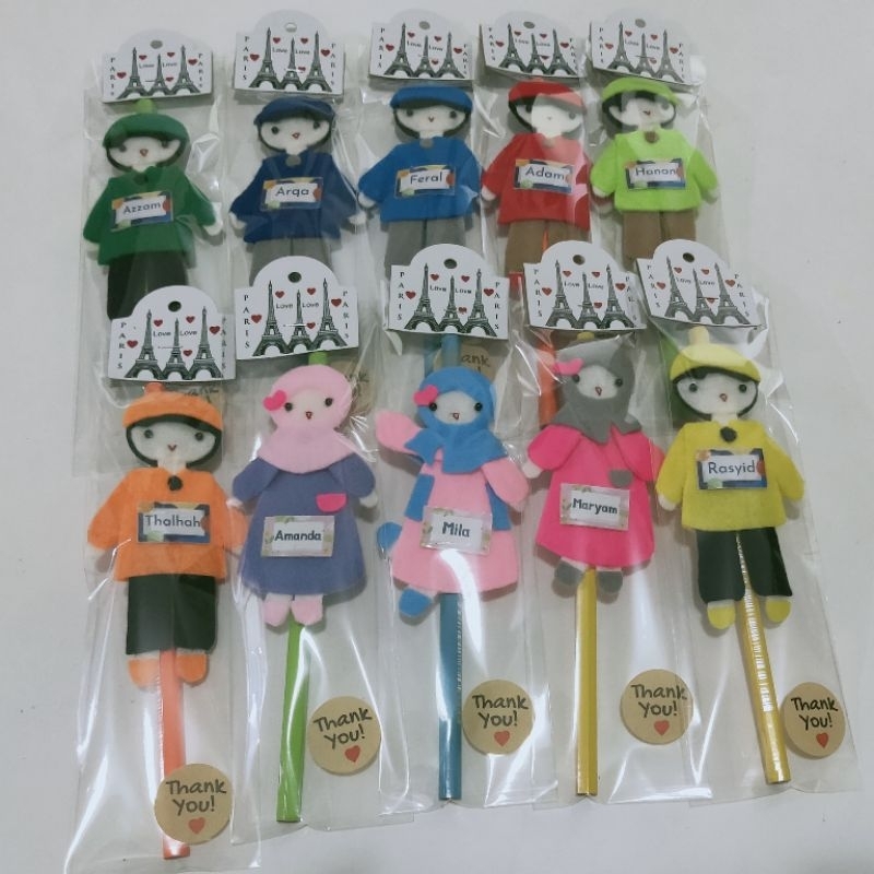 

pensil toppers flanel